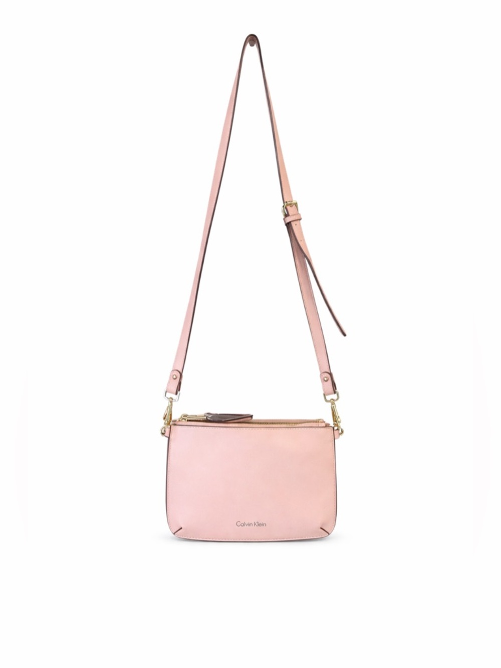 CALVIN KLEIN Women’s Peach & Tan 3 N 1 Crossbody Bag Purse Crossbody Bag